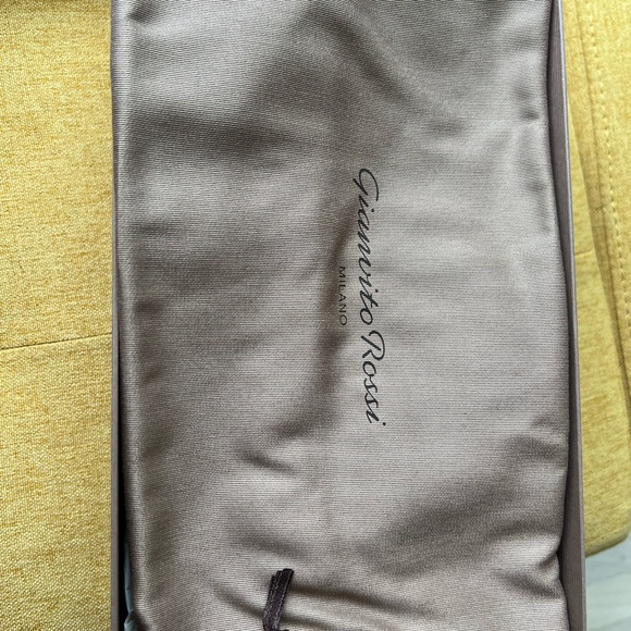 Gianvito Rossi women orange Cruz braided leather and suede sandals 37.5 Brandnew - Picture 5 of 7